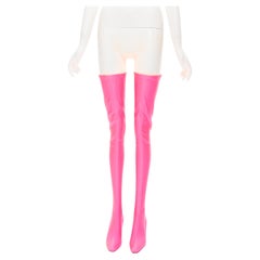 new BALENCIAGA Spandex Thigh over the knee Fluo Rose bright pink boot EU38
