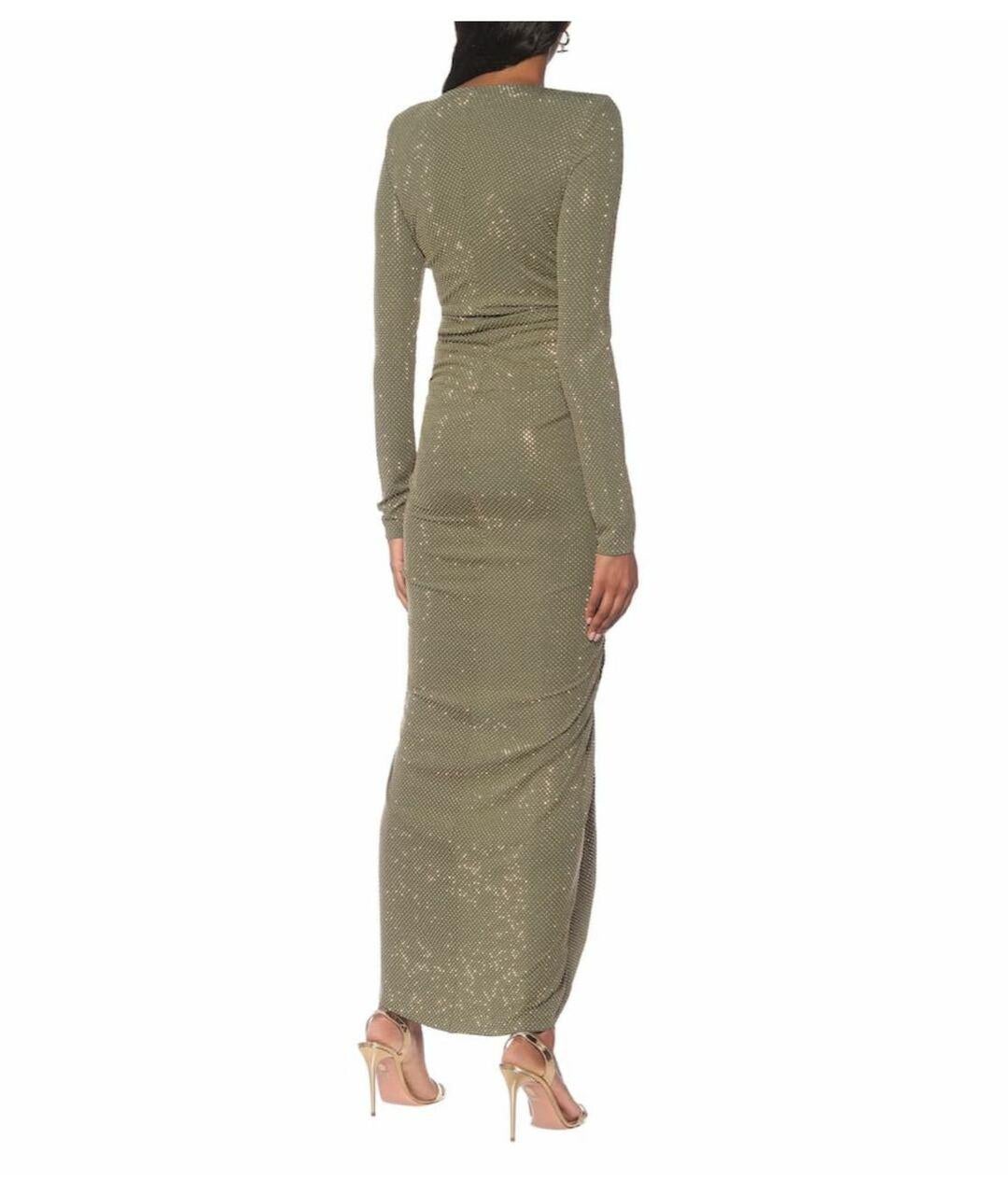 NEW BALMAIN BEIGEES LANGES KLEID mit GOLD-TONE RIVETS 36 - 4 (Beige)