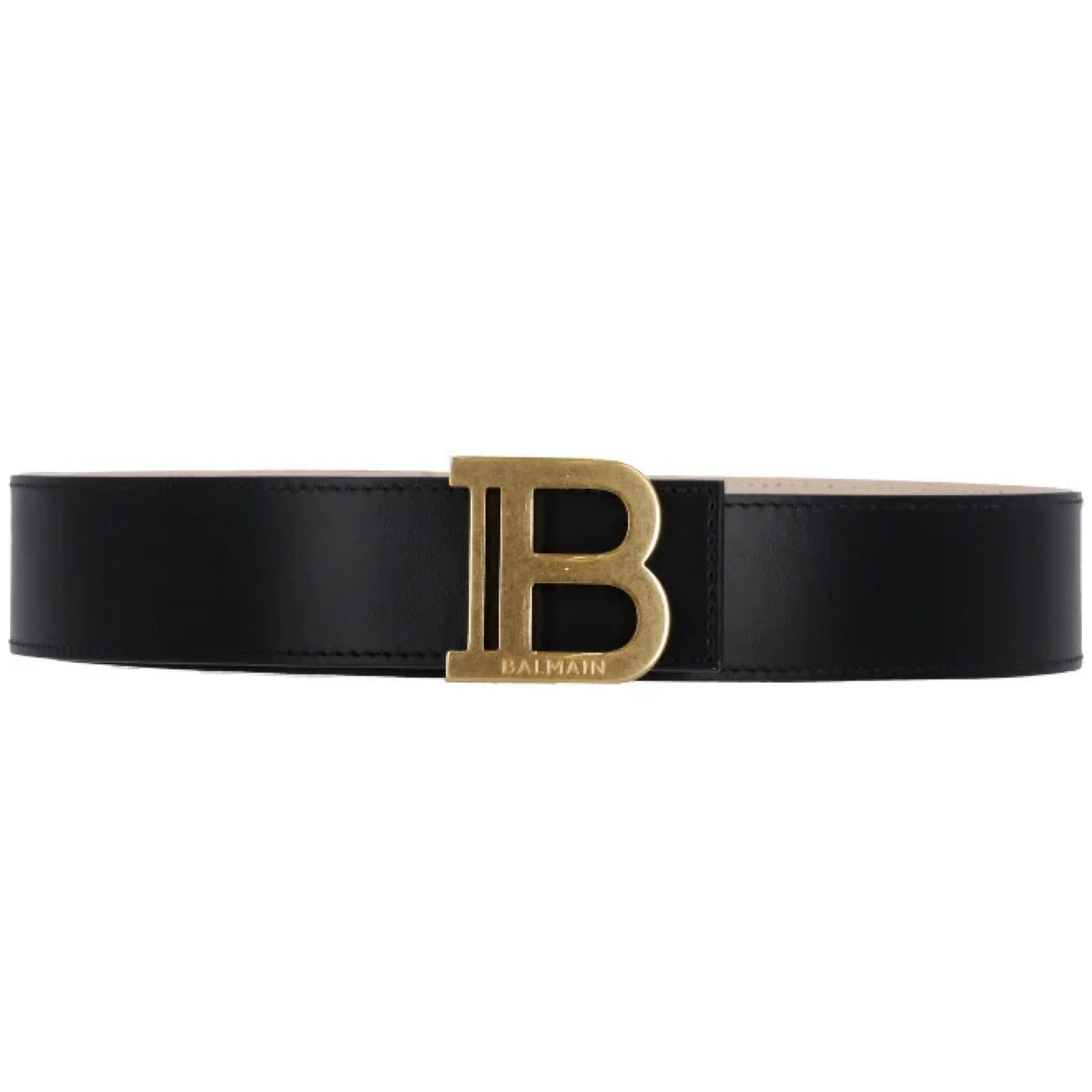 New Balmain Black B Logo Leather Belt Size 85 EU

Authenticity Guaranteed

DETAILS
Brand: Balmain
Condition: Brand new
Gender: Women
Category: Belt
Color: Black
Material: Leather
B logo buckle
Gold-tone hardware
Made in Italy
Includes: box, dust