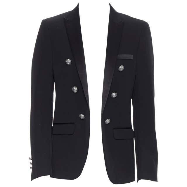 Balmain Tuxedo Style Military Jacket With Embellishment at 1stDibs