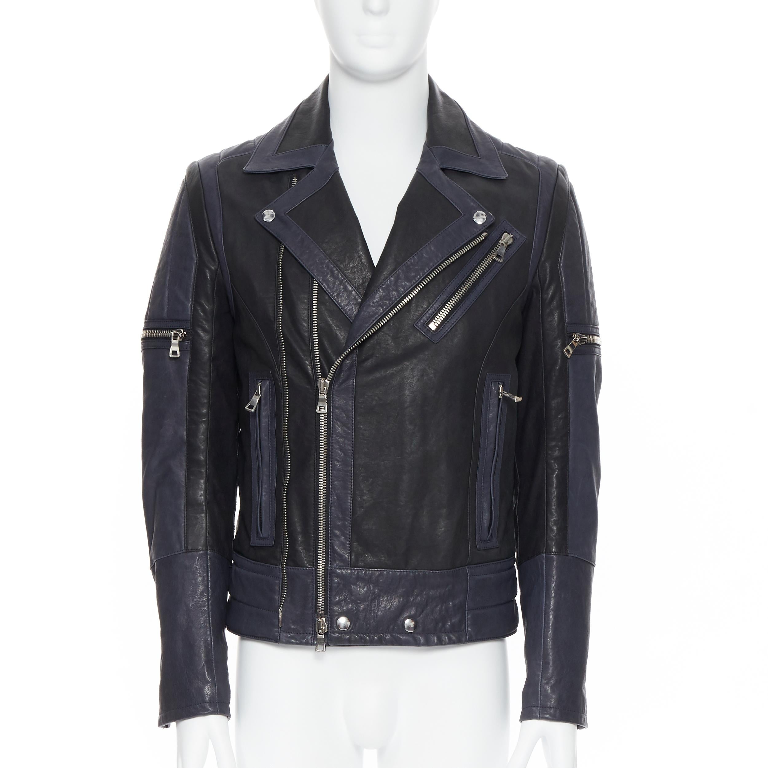 ribbed biker jacket