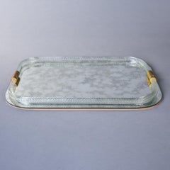 New Barovier Murano Glass and Mirrored Tray