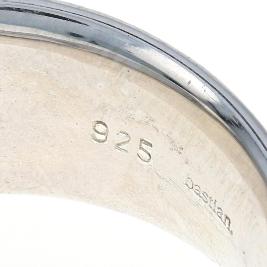 For Sale:  New Bastian Inverun Diamond Dust Ring, Satin Brushed Sterling Silver 7.75 Band 5