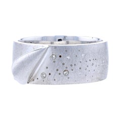 Bague Bastian Inverun à anneau plié en argent sterling et diamants, Neuf