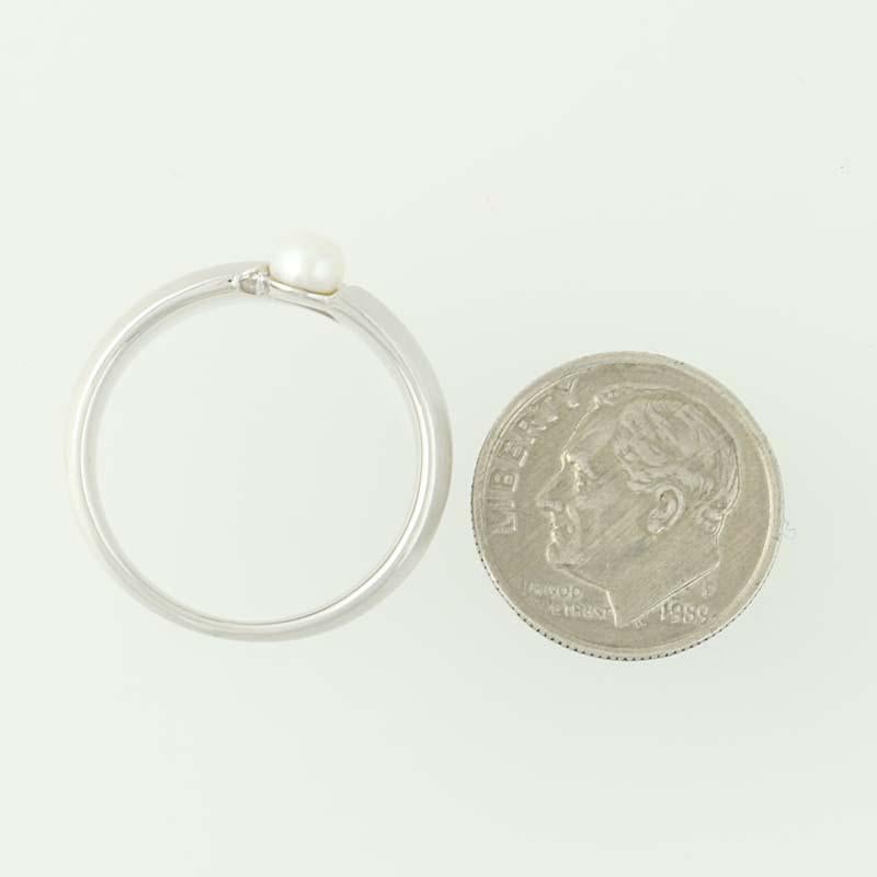 New Bastian Inverun Freshwater Pearl Ring Sterling Silver Modern Women's 5
