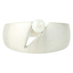New Bastian Inverun Freshwater Pearl Ring Sterling Silver Modern Women's