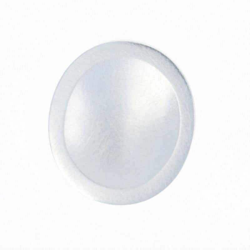 New Bastian Inverun Pendant Sterling Silver Brushed Finish Floating Disc In New Condition For Sale In Greensboro, NC