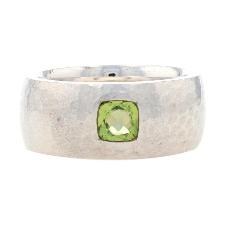 Neu Bastian Inverun Peridot Ring gehämmertes Sterlingsilber 7,25-7,5 Statement