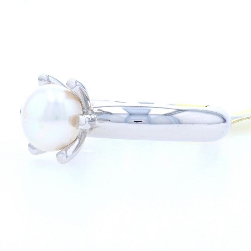 For Sale:  New Bastian Inverun Ring, Freshwater Pearl Solitaire Sterling Silver 3