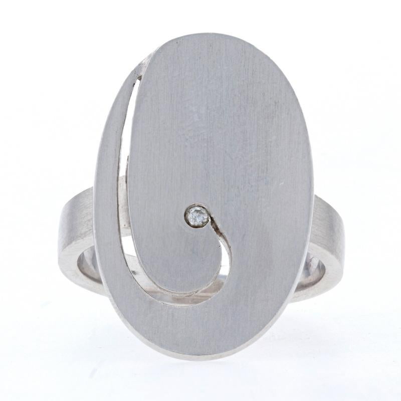 For Sale:  New Bastian Inverun Sterling Silver Diamond Swirl Ring Ladies Gift 4