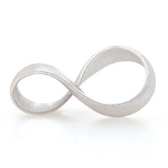 Pendentif contemporain Bastian Inverun torsadé en argent sterling, neuf