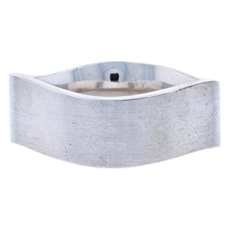 For Sale:  New Bastian Inverun Wave Band Ring, Sterling Silver