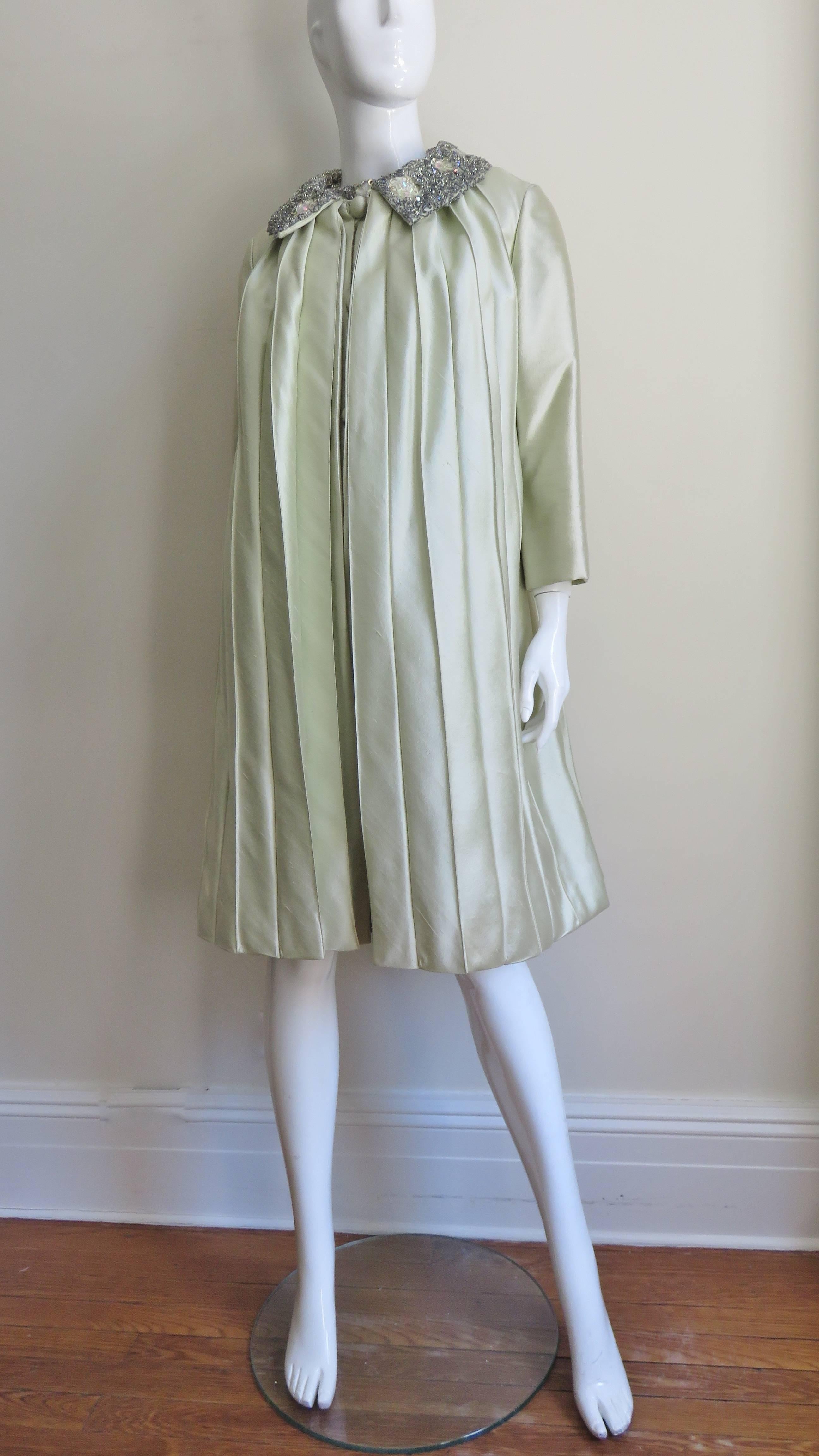  New Beaded Trim Dress and Coat Set 1960s 4