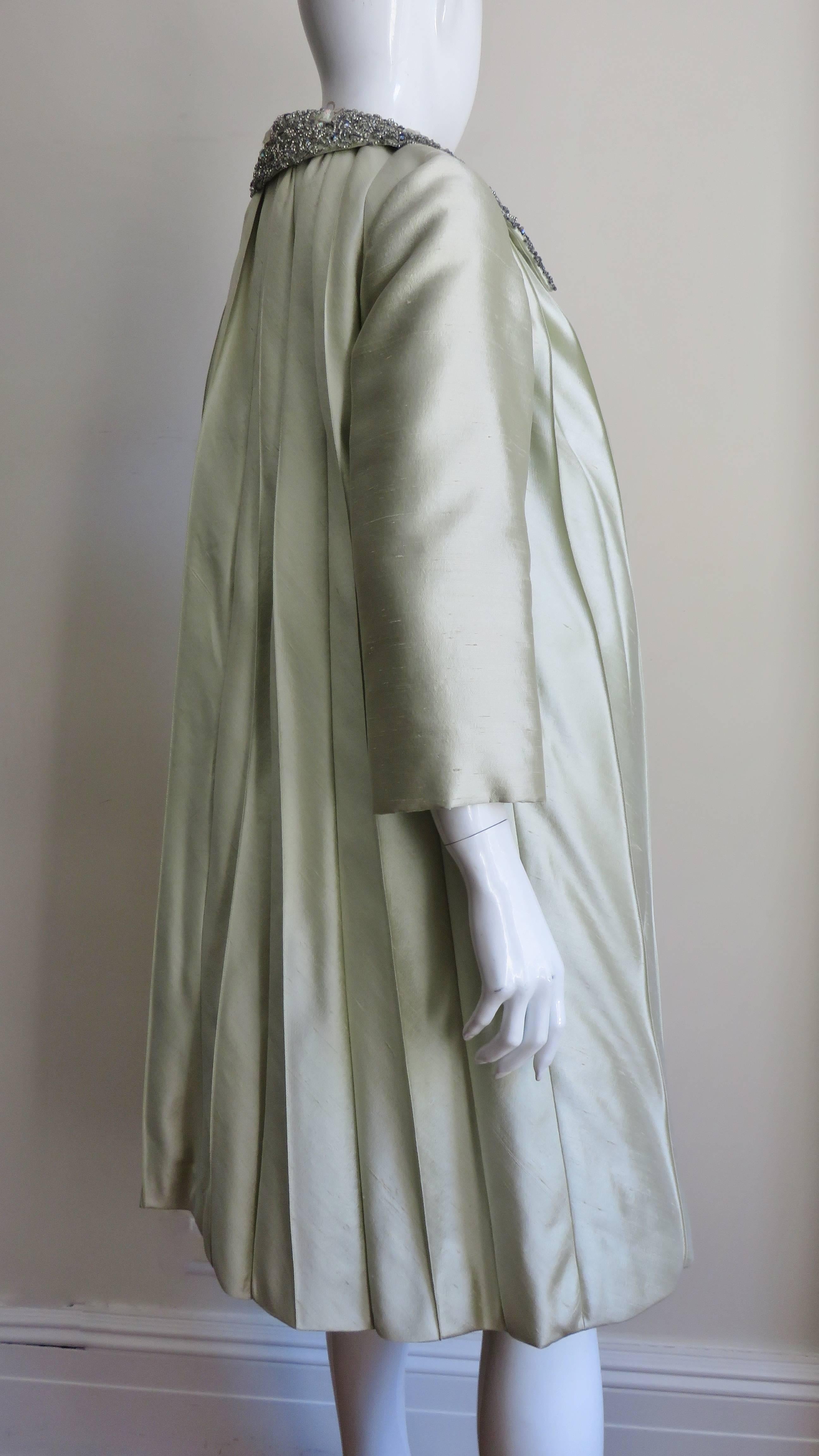  New Beaded Trim Dress and Coat Set 1960s 10