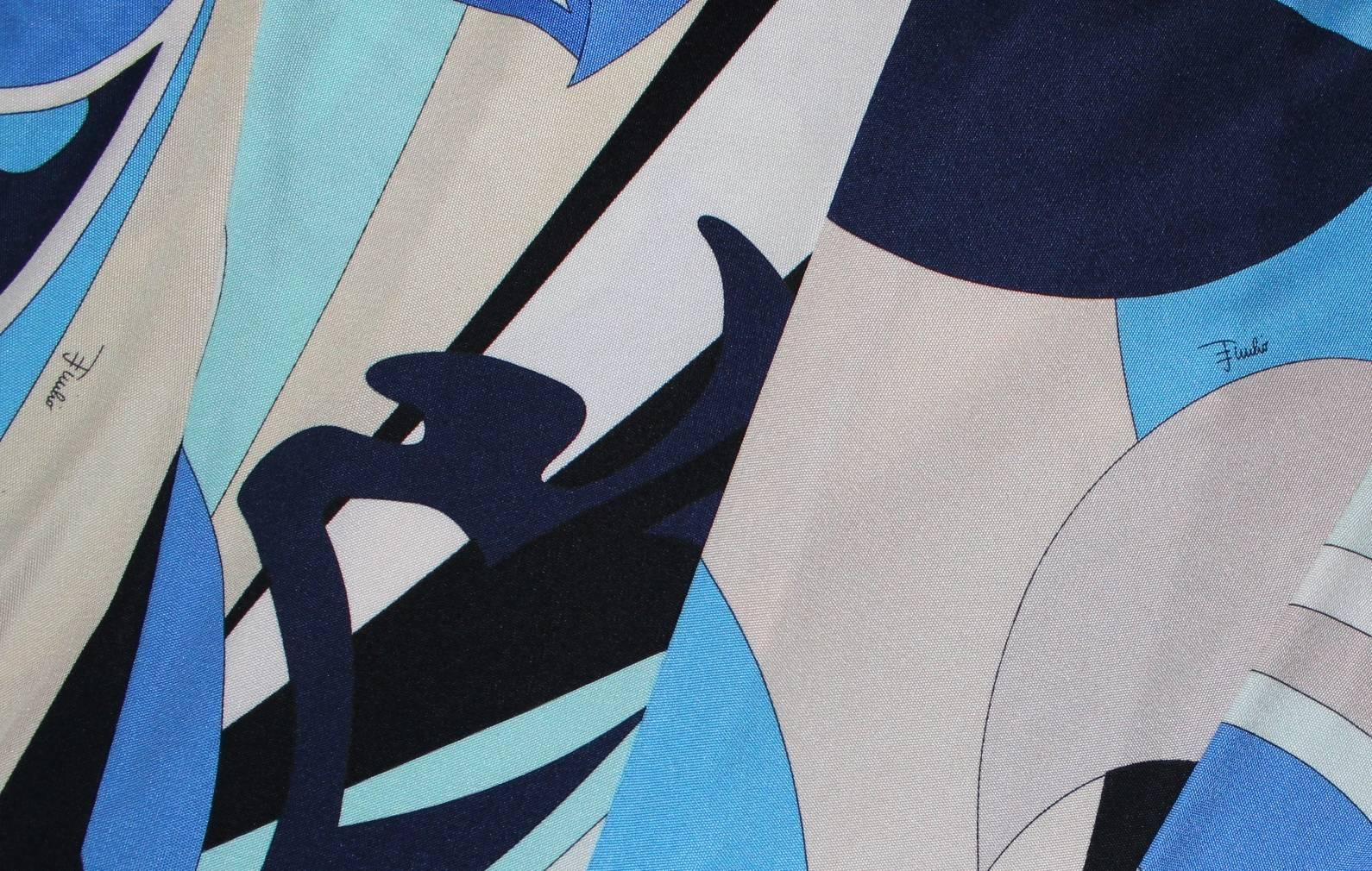 SIN VENDER Precioso Vestido de Emilio Pucci con estampado de firmas y pajarita de jersey de seda 44 en Bueno estado para la venta en Switzerland, CH