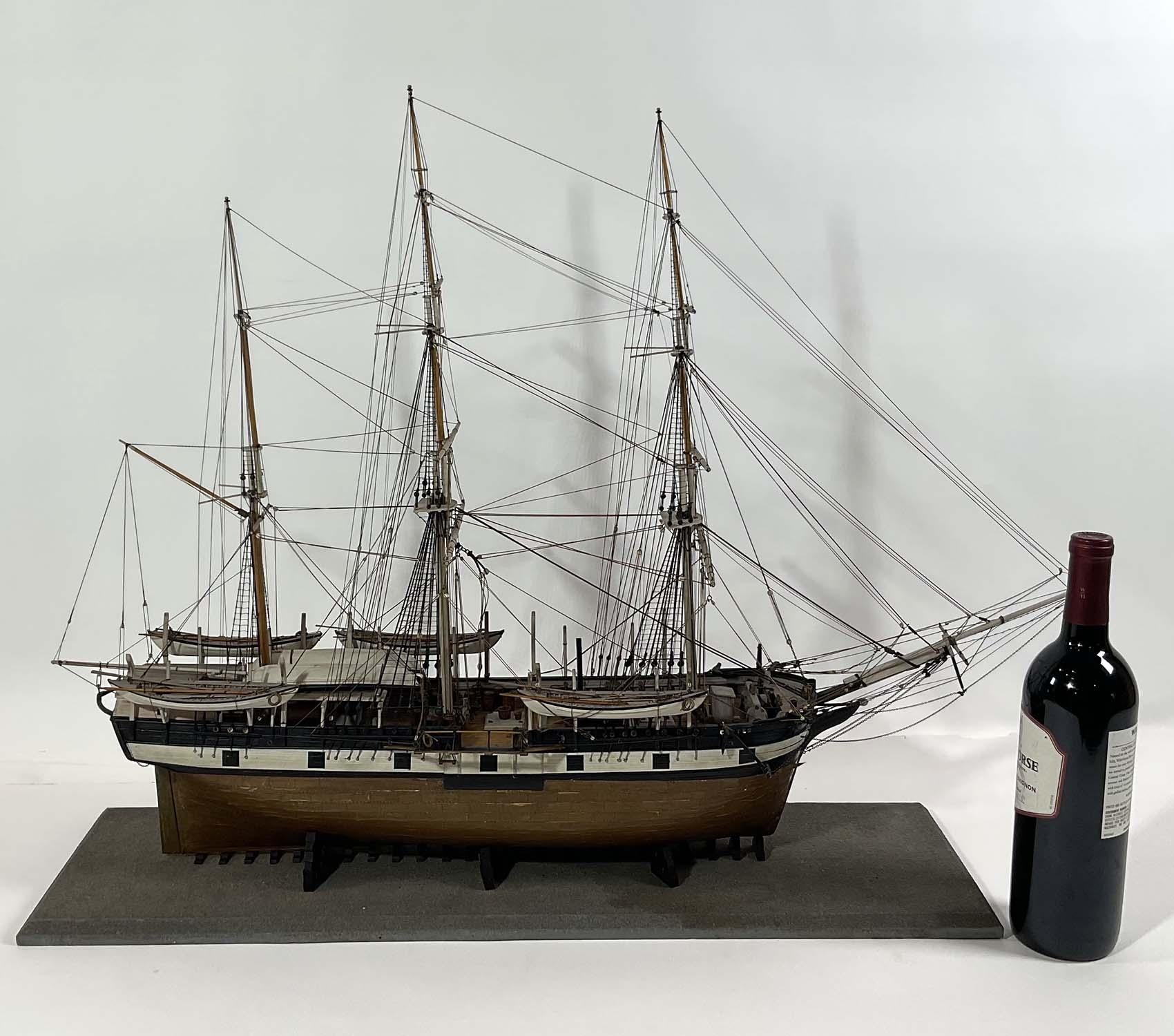 North American New Bedford Whale Ship Model Of 