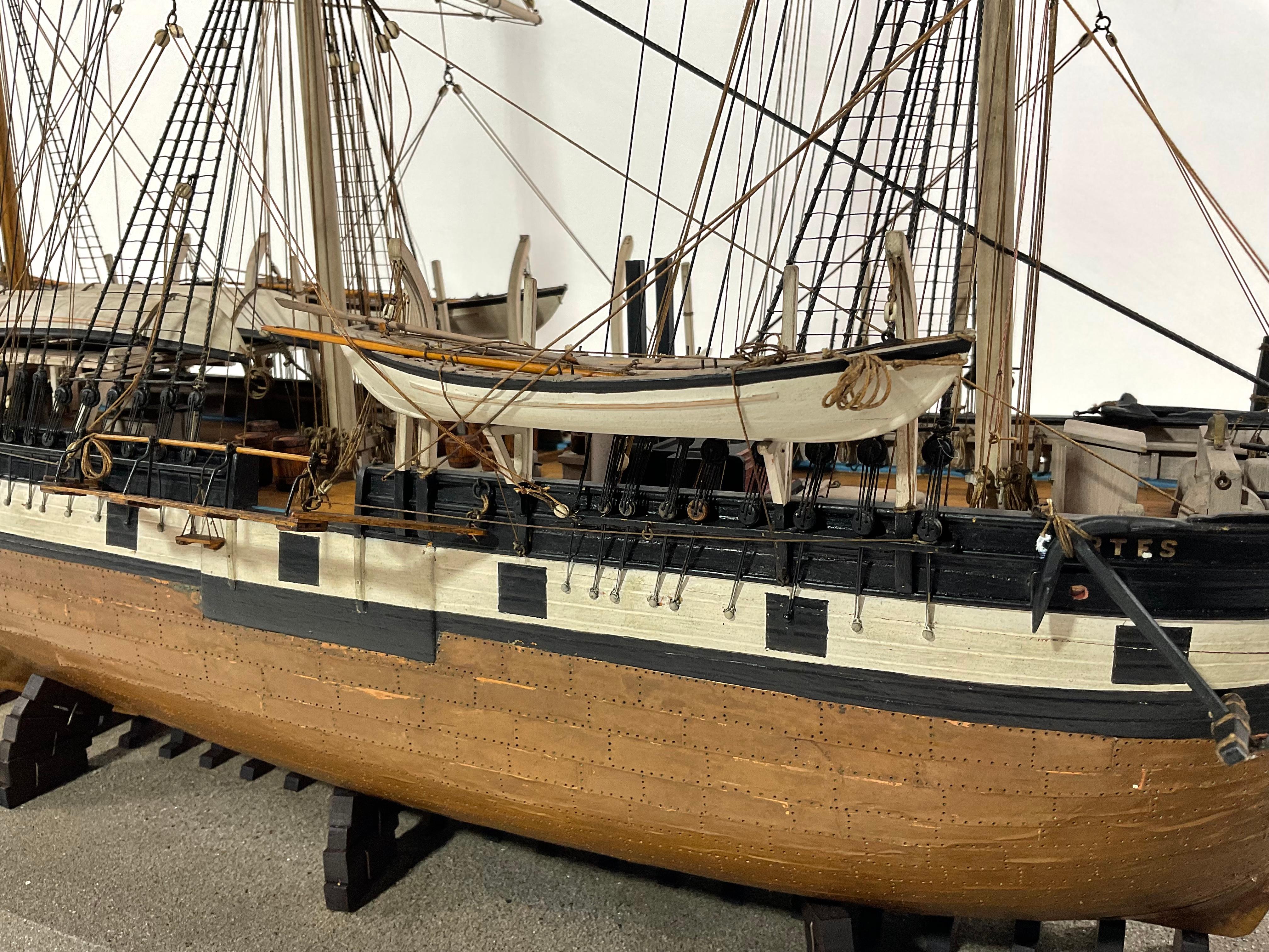 Wood New Bedford Whale Ship Model Of 