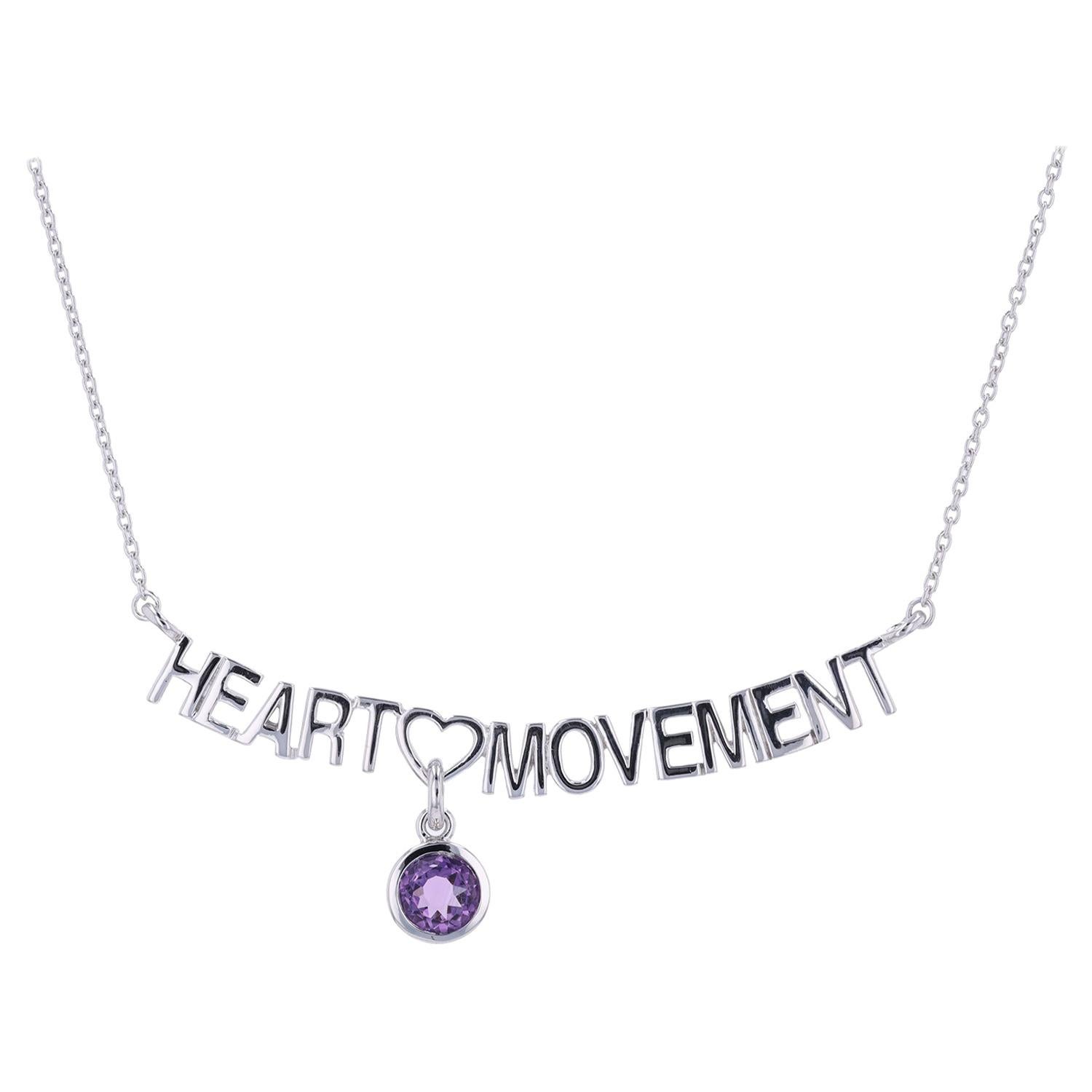 New Beginnings Self Care Kit with 1.50 Carat Amethyst White Gold Necklace For Sale