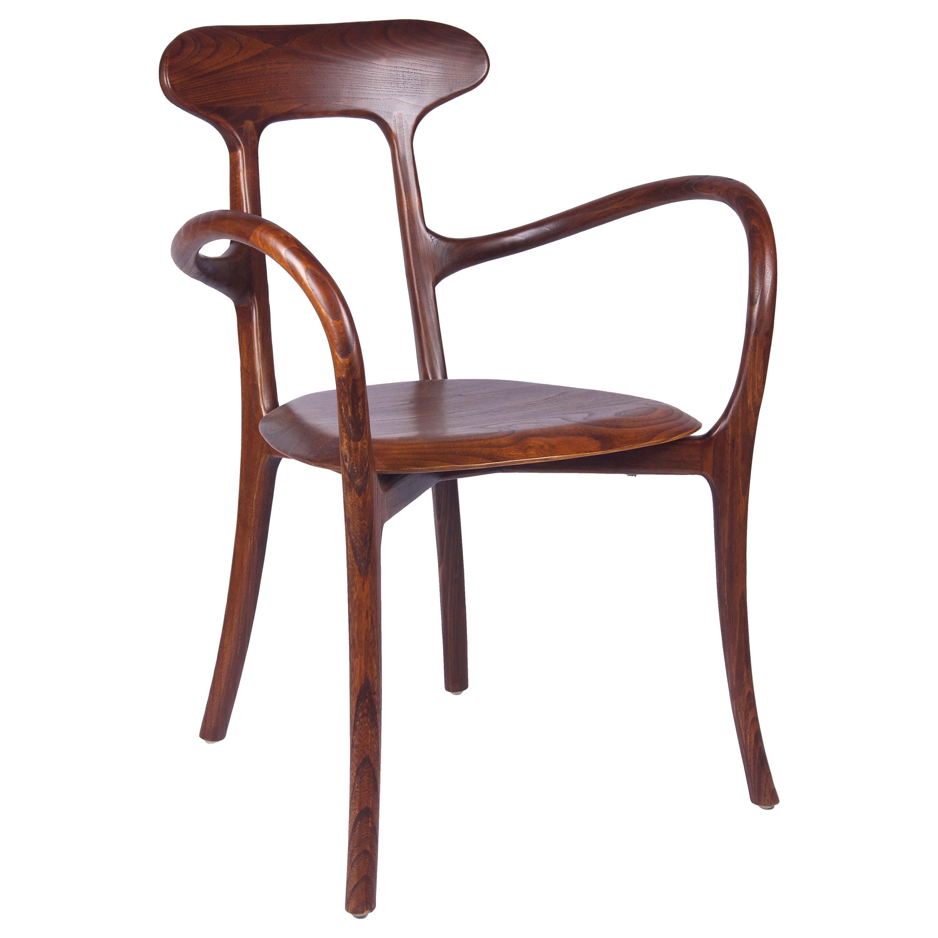 New Bentwood Armchair with Wood Seat and Back