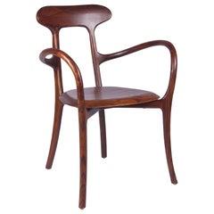New Bentwood Armchair with Wood Seat and Back