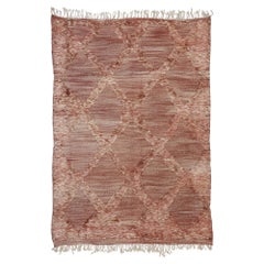New Berber Beni Mrirt Moroccan High and Low Rug, 07'01 x 09'10