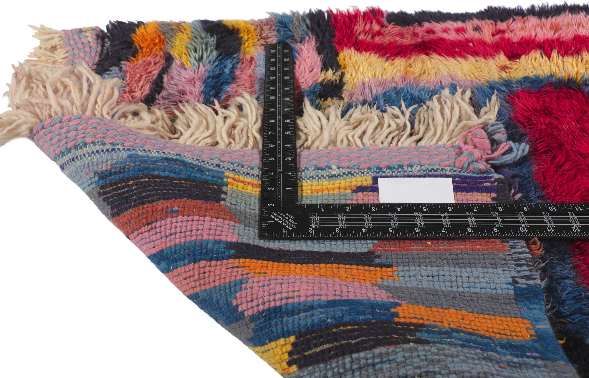 Alfombra marroquí contemporánea de colores Beni Ourain de Berber Tribes of Morocco Anudado a mano en venta
