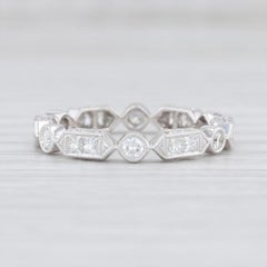 New Beverley K Diamond Stacking Ring 18k Gold Size 6.5 Eternity Wedding Band