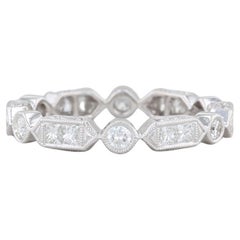 New Beverley K Diamond Stacking Ring 18k Gold Size 6.5 Eternity Wedding Band