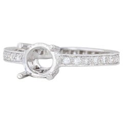 Beverley K, bague d'éternité ronde semi-montée en or blanc 18 carats, taille 6,5 diamants