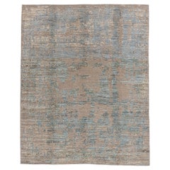 New Biophilic Contemporary Abstract Soumak Textured Carpet
