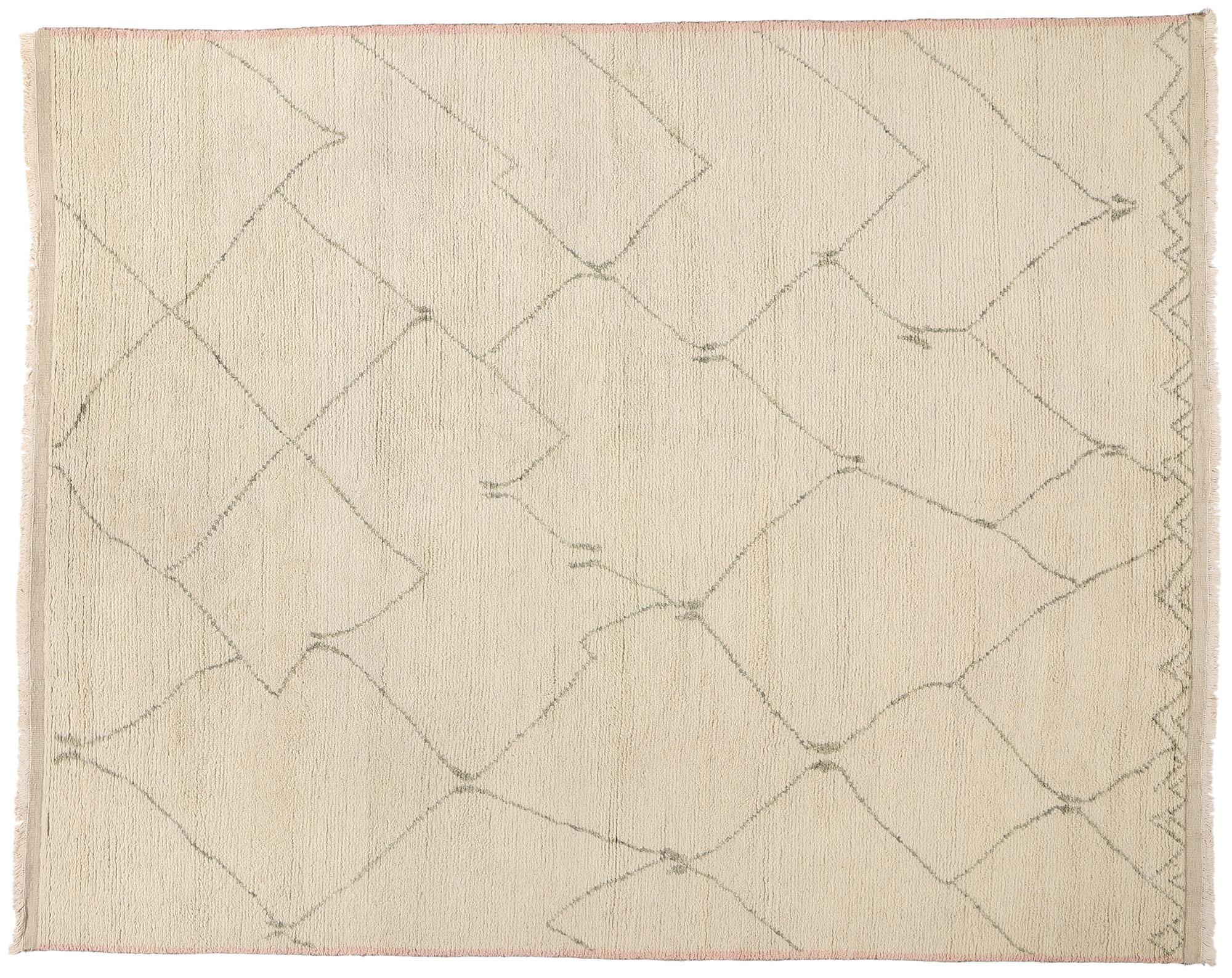 New Biophilic Echoes Organic Modern Moroccan Rug, 09'05 x 11'09 For Sale 2