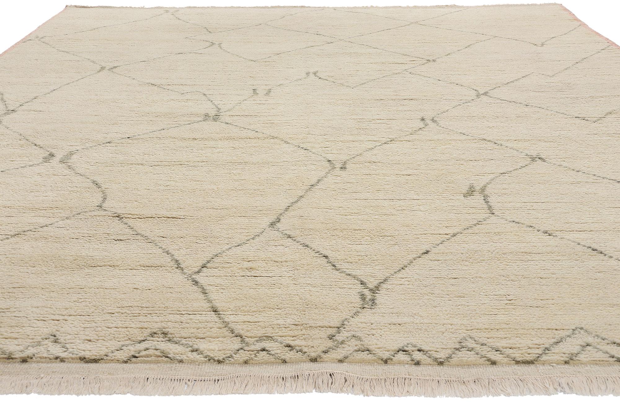 Bohemian New Biophilic Echoes Organic Modern Moroccan Rug, 09'05 x 11'09 For Sale