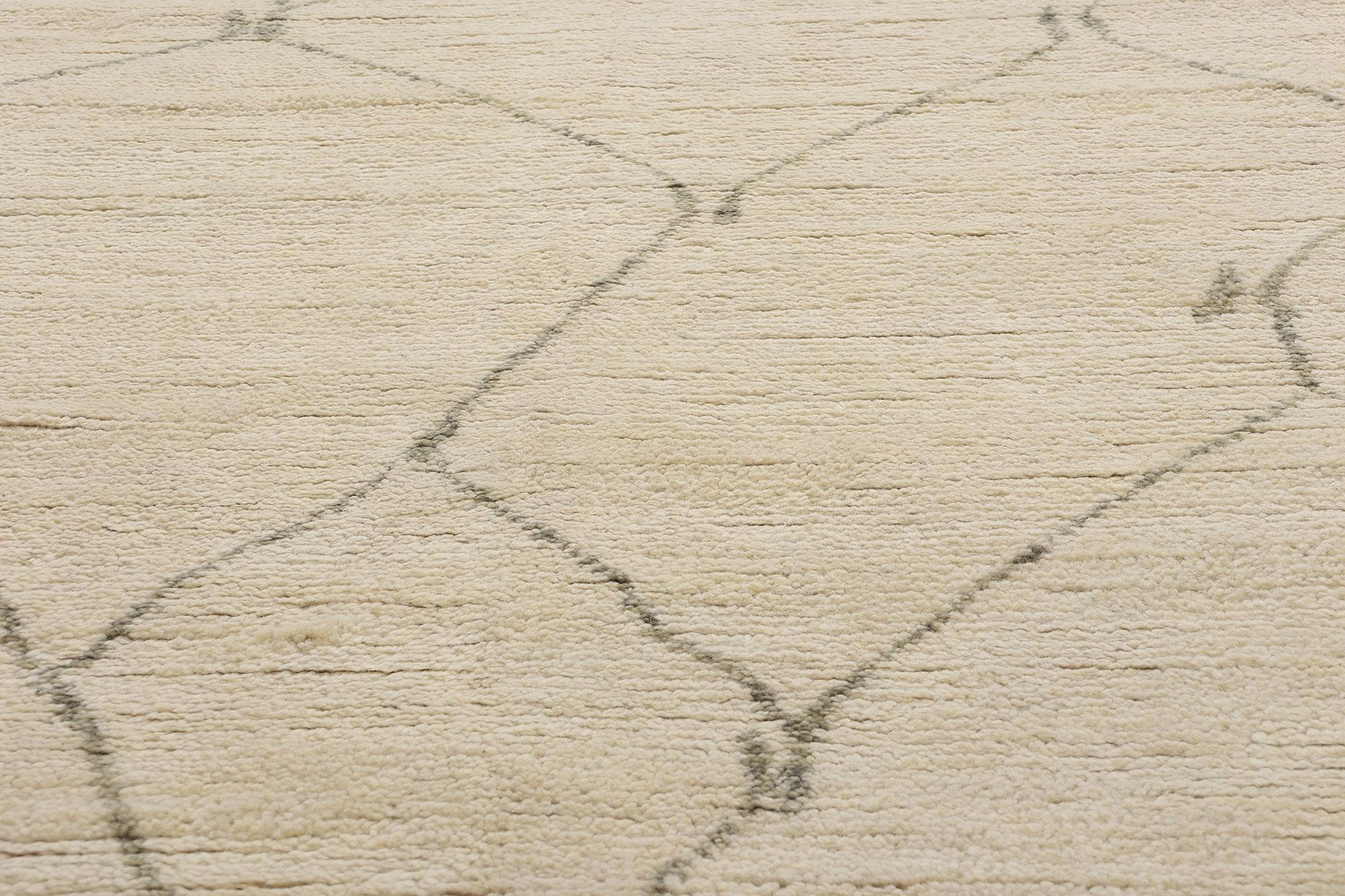 Hand-Knotted New Biophilic Echoes Organic Modern Moroccan Rug, 09'05 x 11'09 For Sale