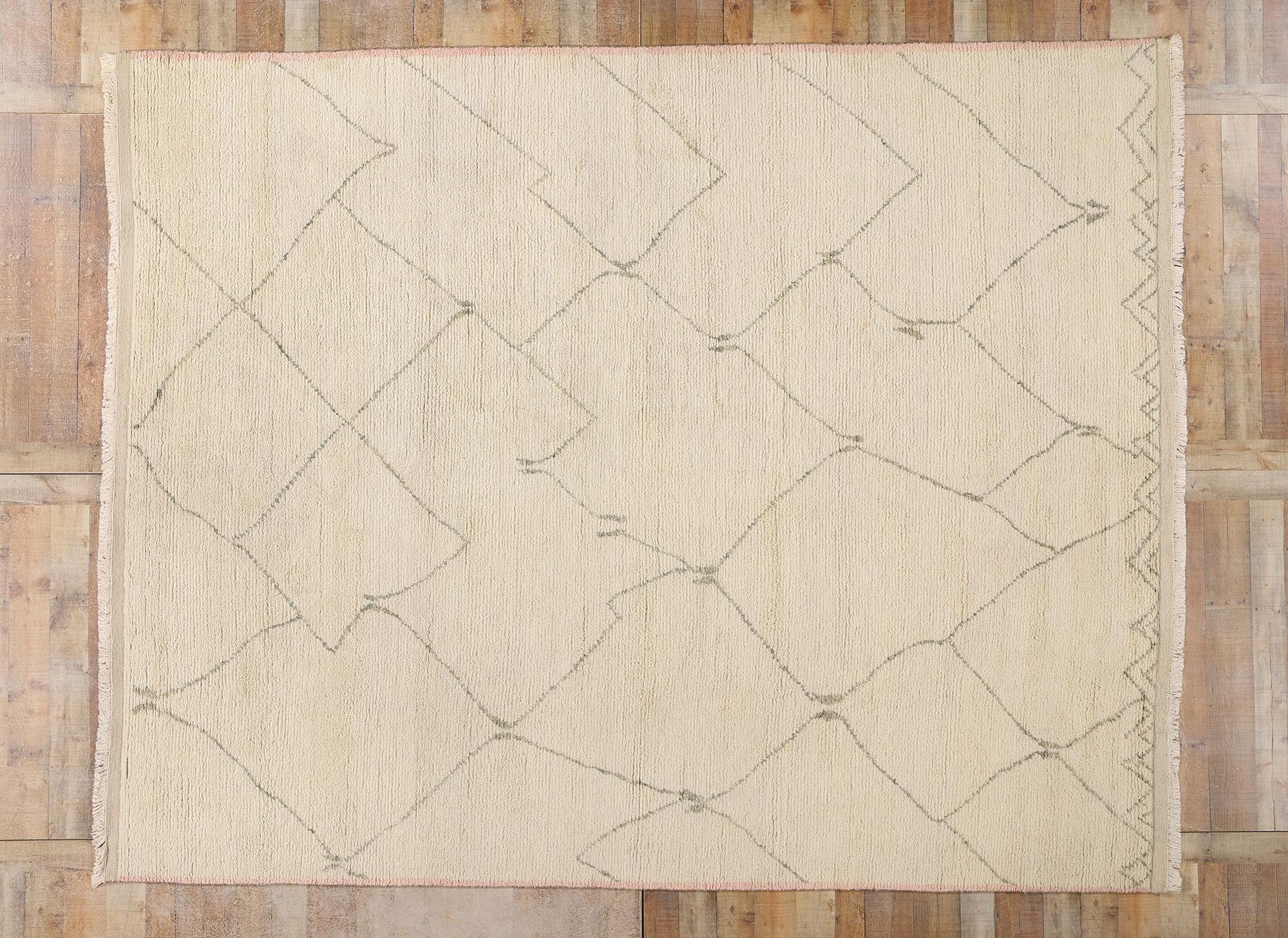 New Biophilic Echoes Organic Modern Moroccan Rug, 09'05 x 11'09 For Sale 1