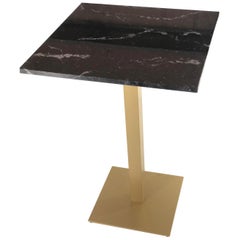 Retro New Bistro High Table in Gilded Wrought Iron with Black Marble Top. Indoor & Out