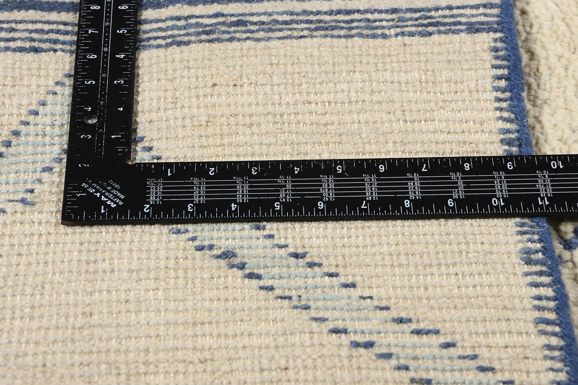 New Blue Diamond Contemporary Moroccan Area Rug In New Condition For Sale In Dallas, TX