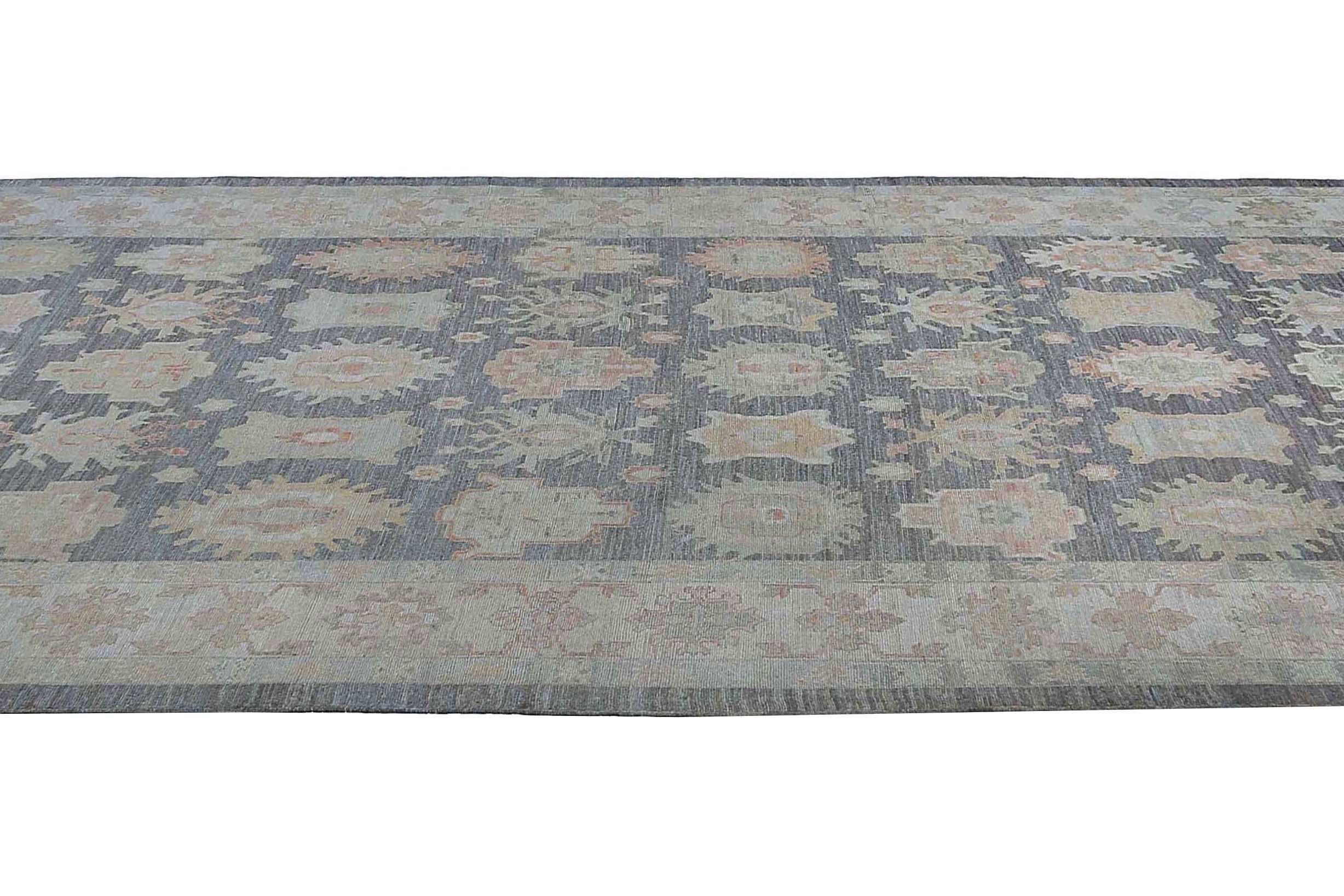 New Blue Oushak Rug from Turkey For Sale 3