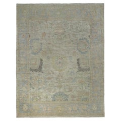 Nouveau tapis bleu Oushak de Turquie