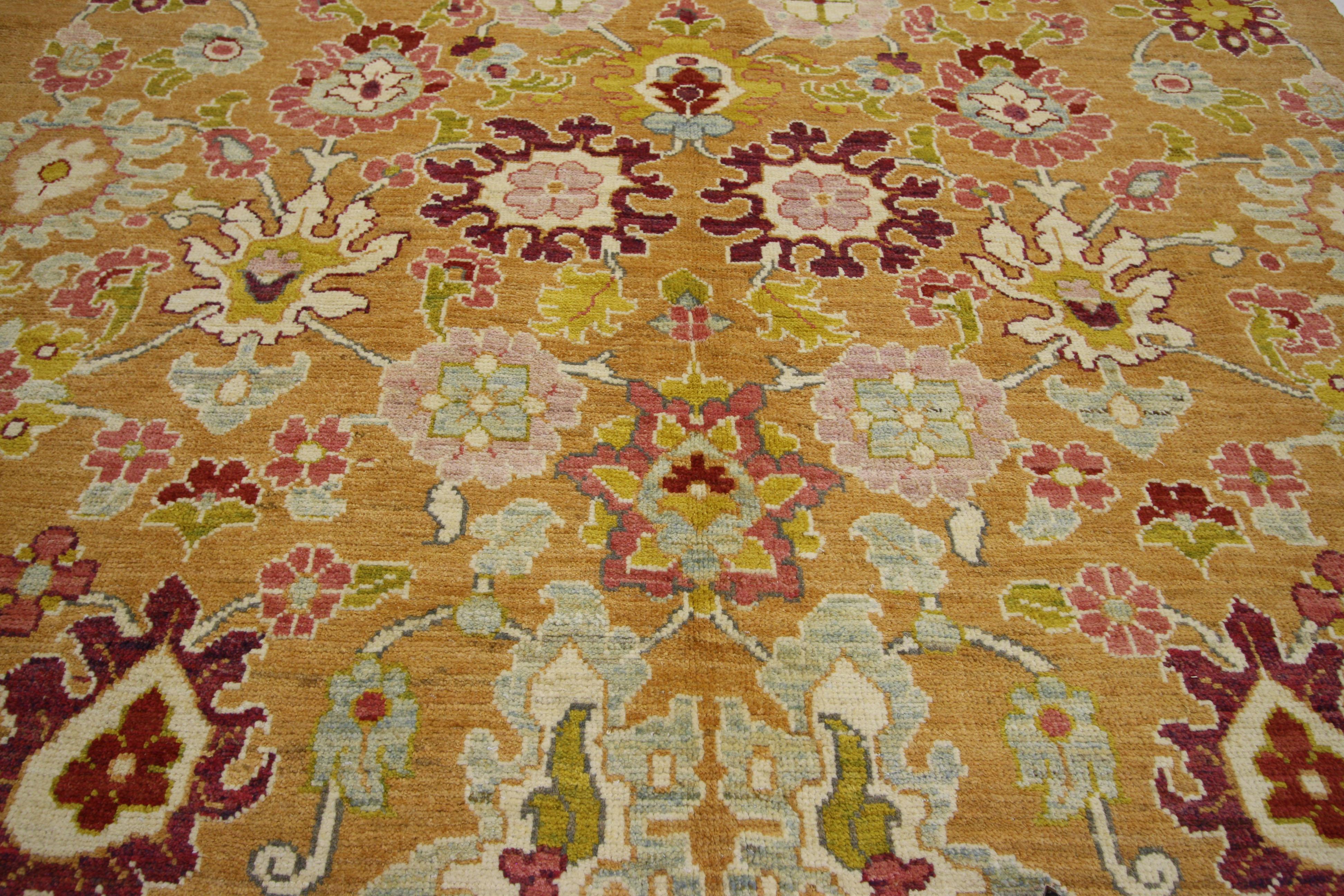 New Colorful Turkish Oushak Rug with Modern Contemporary Style In New Condition In Dallas, TX