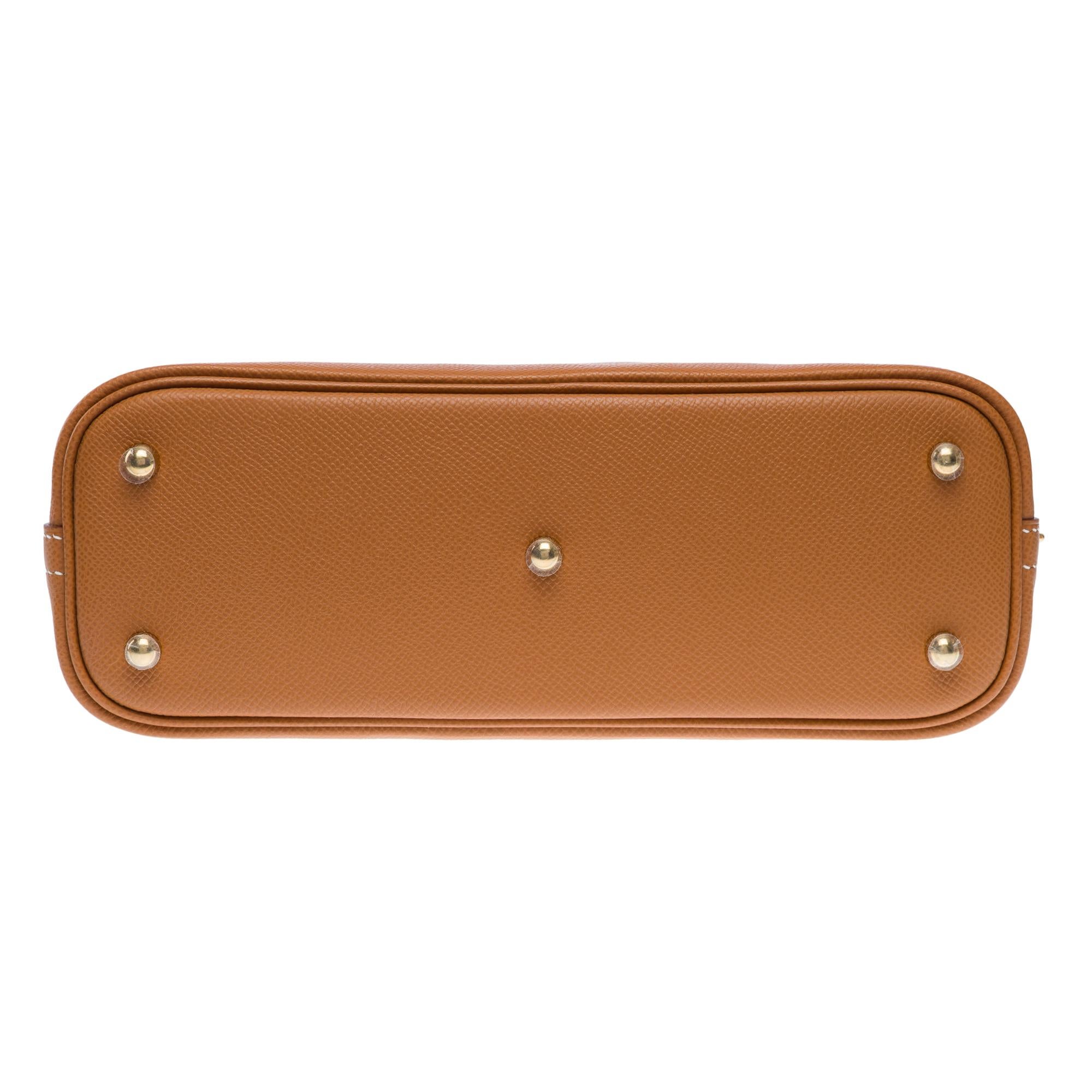New Bolide 25cm 1923 handbag strap in Epsom Gold leather, GHW For Sale 7