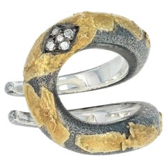 New Bora Diamond-Accented Ring, Sterling Silver & 18k Gold