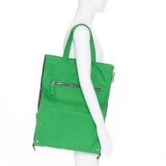 NEW BOTTEGA VENETA 2021 Runway Presentation extra large green canvas tote bag