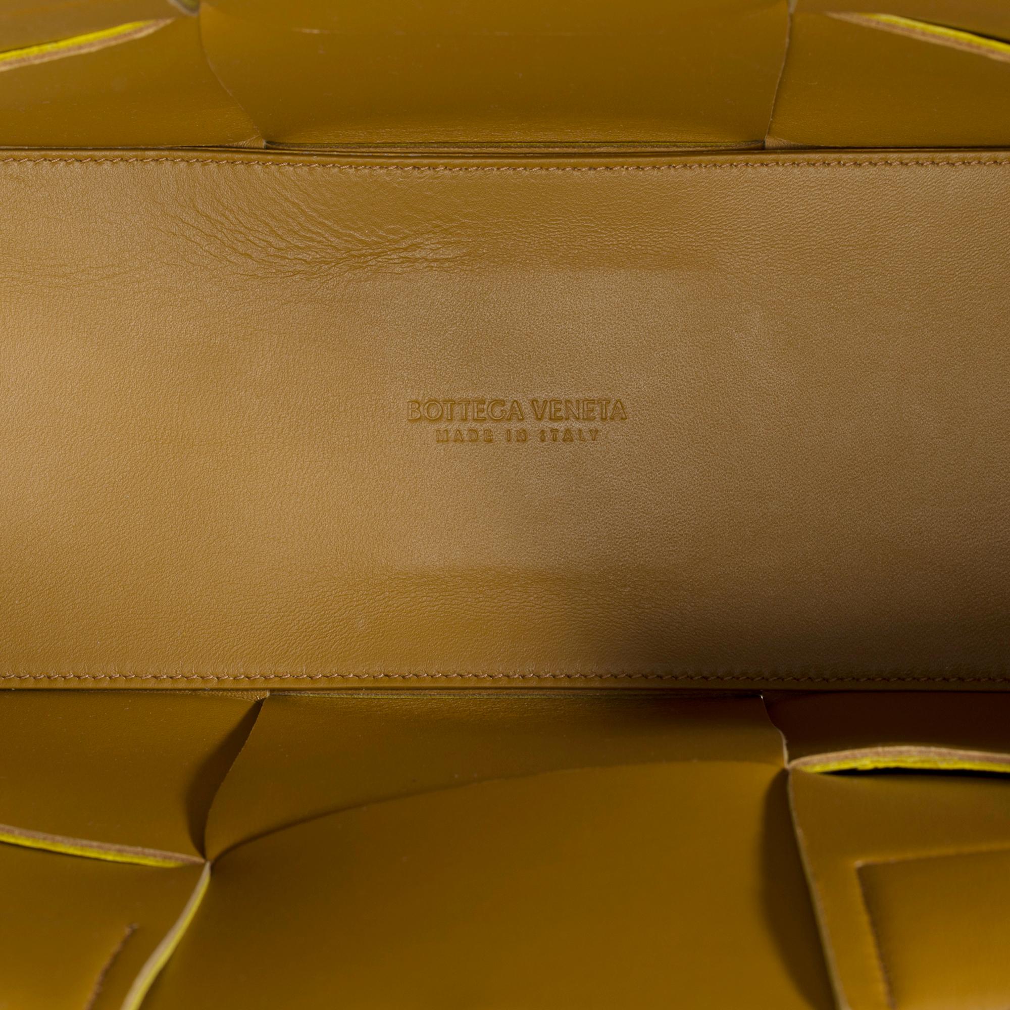 Nuovo Bottega Veneta Arco Tote bag & Pouch in pelle di agnello gialla , GHW 4
