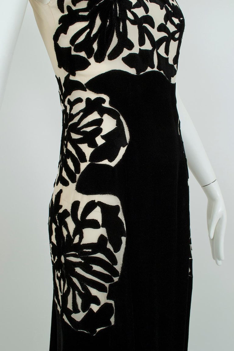 New Bottega Veneta Black Silk Velvet Branch Coral Illusion Runway Dress –  It. 38 For Sale at 1stDibs
