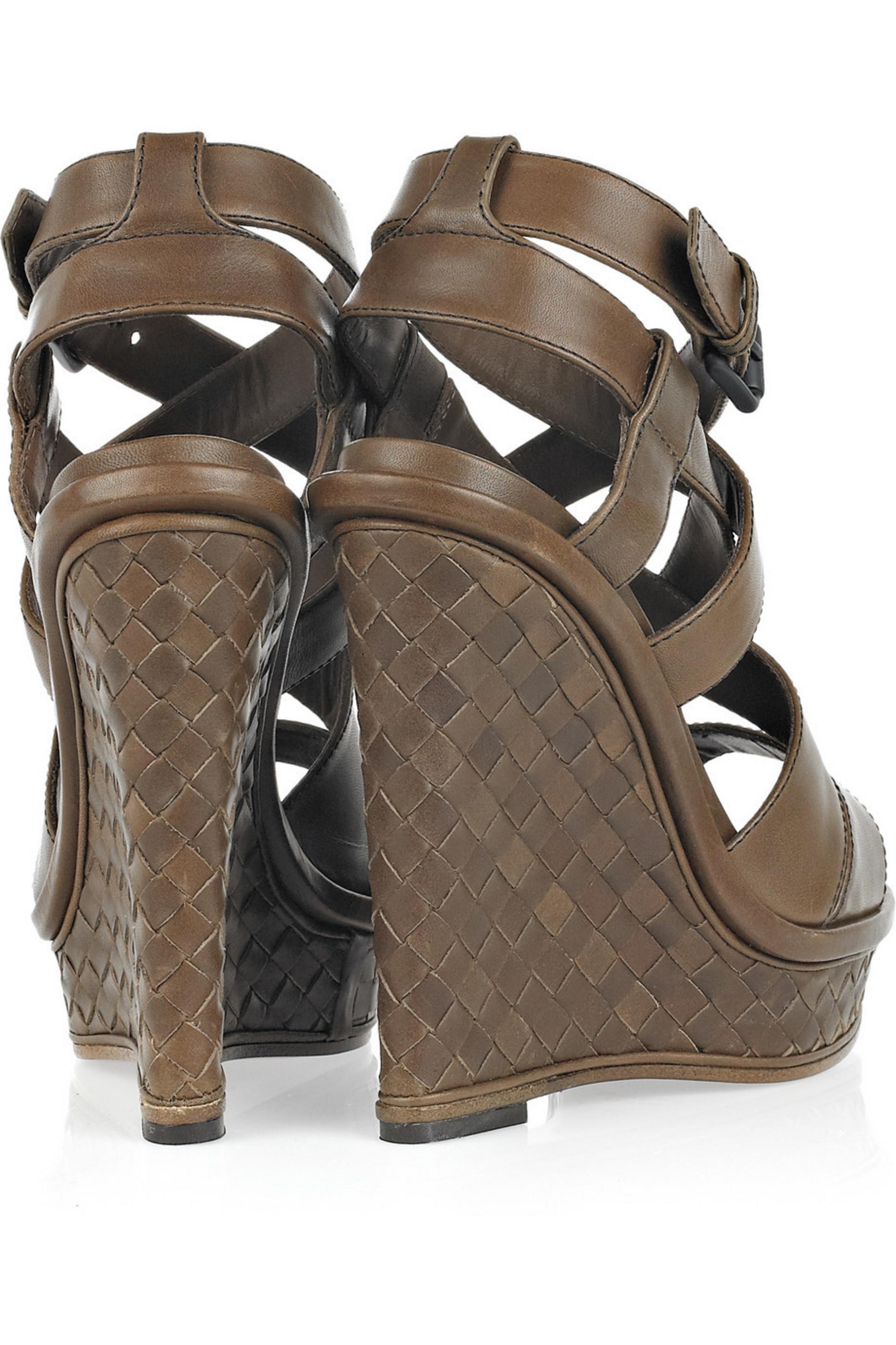 dark brown wedge sandals