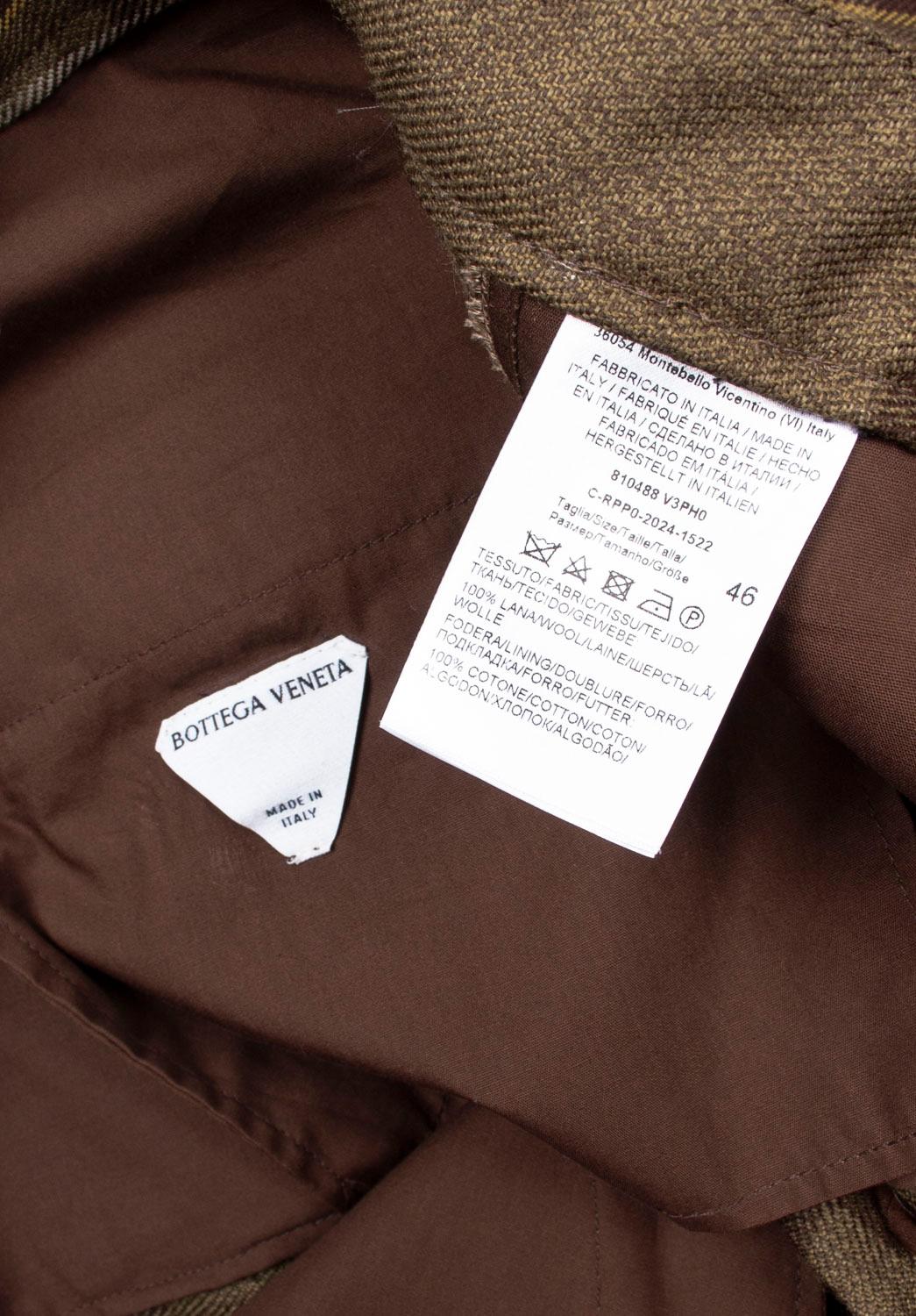 Nuovo Bottega Veneta casual a quadri, pantaloni a gamba larga da uomo Taglia ITA46/S, S1143 in vendita 1