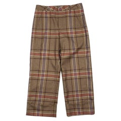 Nuevo Bottega Veneta casual cuadros escoceses, pernera ancha Pantalón Hombre Talla ITA46/S, S1143