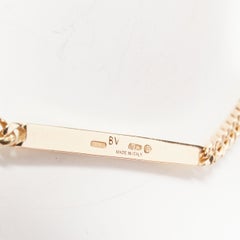 new BOTTEGA VENETA gold tone BV ID choker chain necklace