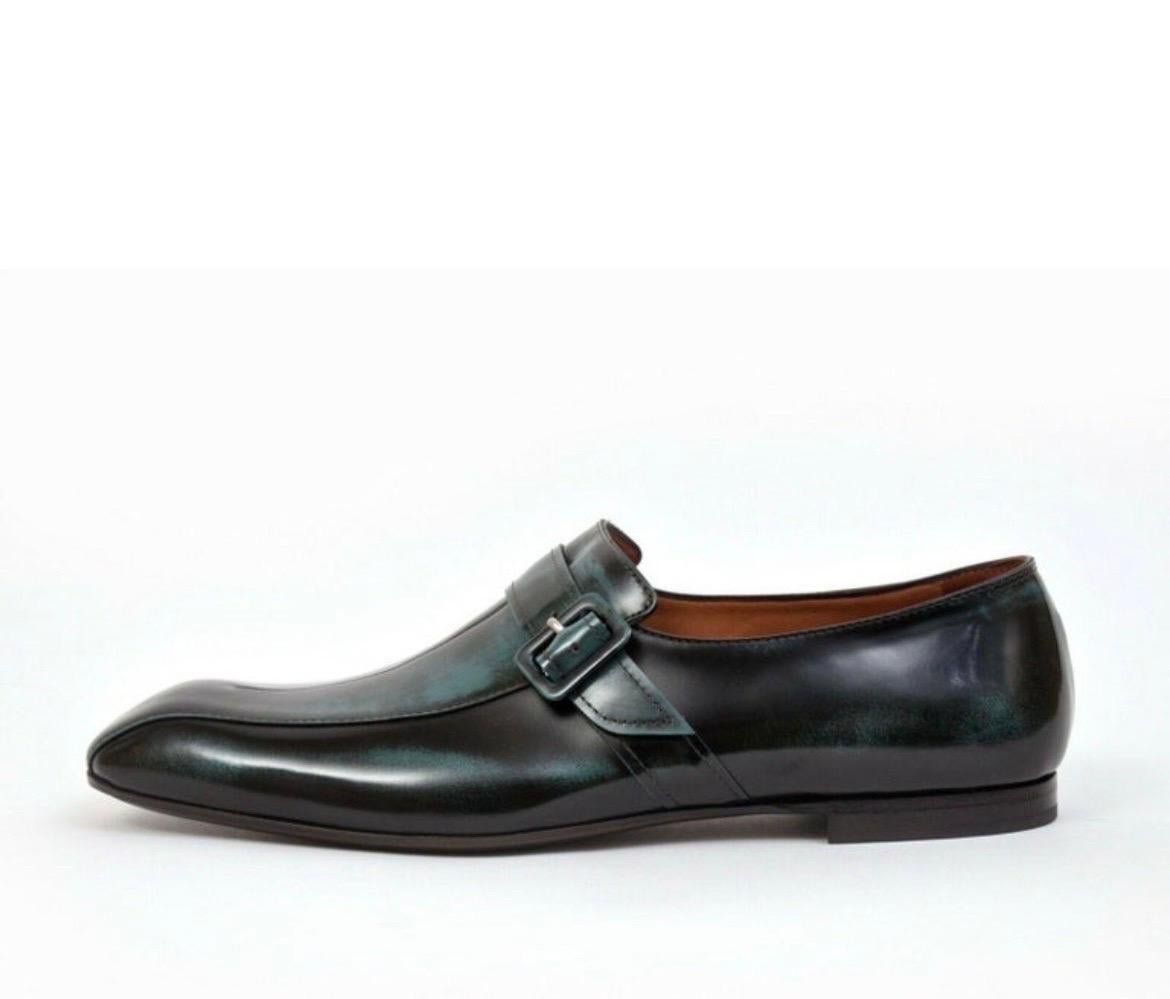 Men's New Bottega Veneta Ivy Green Calf Leather Shoes for Men 45 - 12