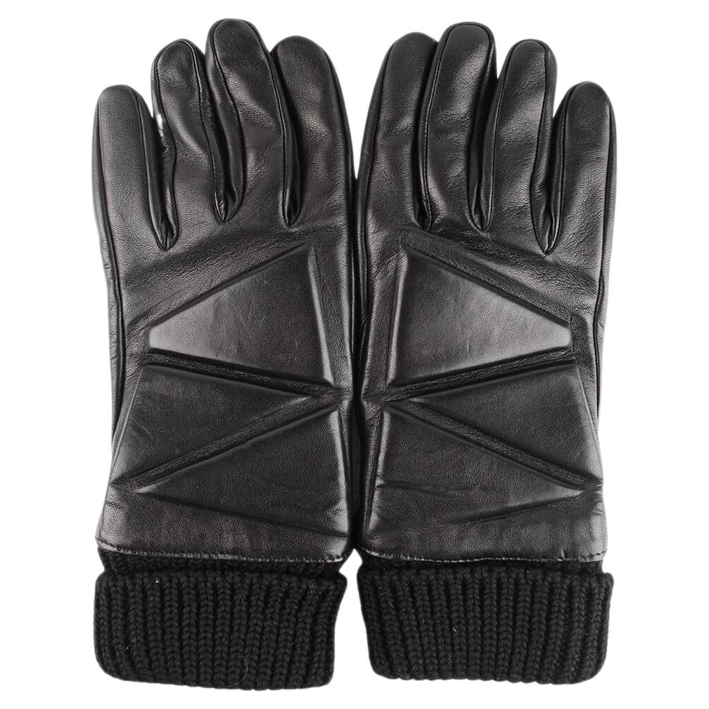 Bottega Veneta Leather Intreccio Gloves in Black for Men Mens Accessories Gloves 